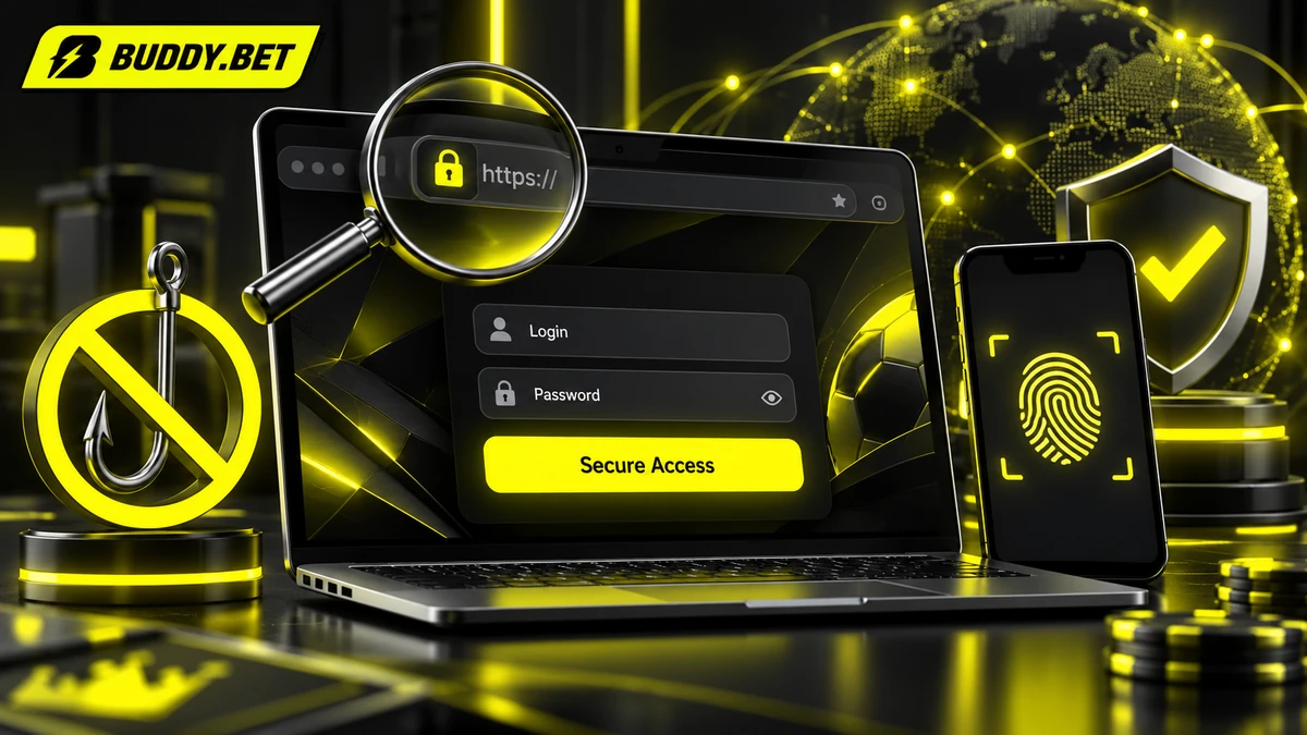 Secure Buddy Bet account login with HTTPS check